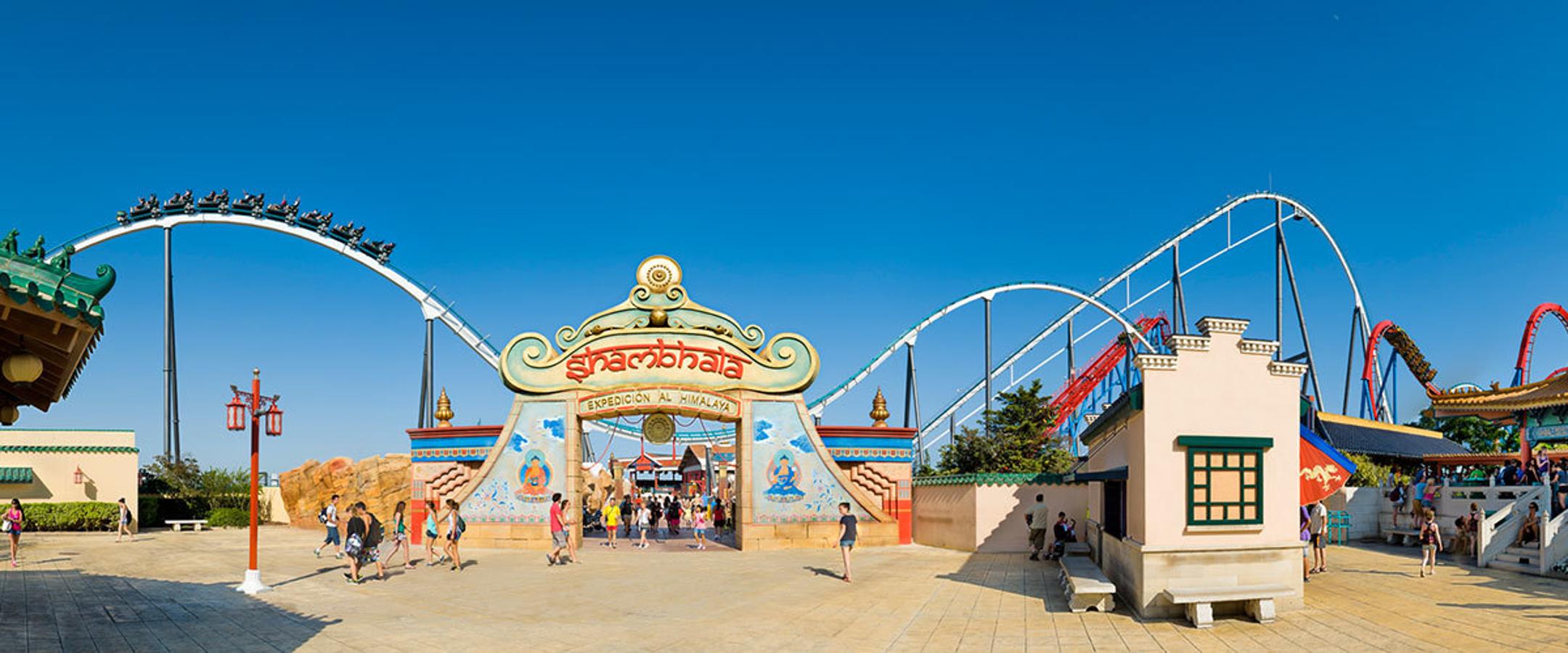 9. Shambala en PortAventura, Tarragona. Esta atracción es la montaña rusa más alta de toda Europa con 76 metros, y se trata de la única representación española que se incluye en el ranking.