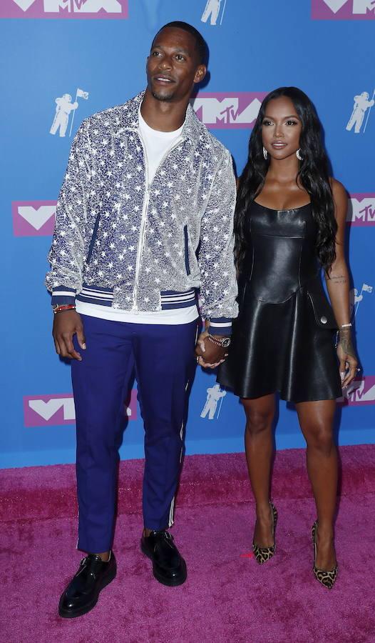 El jugador de fútbol americano Victor Cruz y la actriz Karrueche Tran