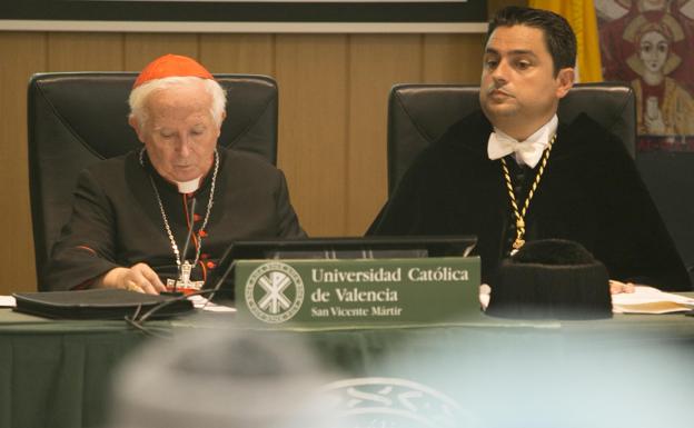 El arzobispo Cañizares, en el acto de apertura de curso.