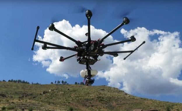 Dron utilizado para reforestar 1.200 hectáreas del Parque Natural del Alto Tajo, en Guadalajara.