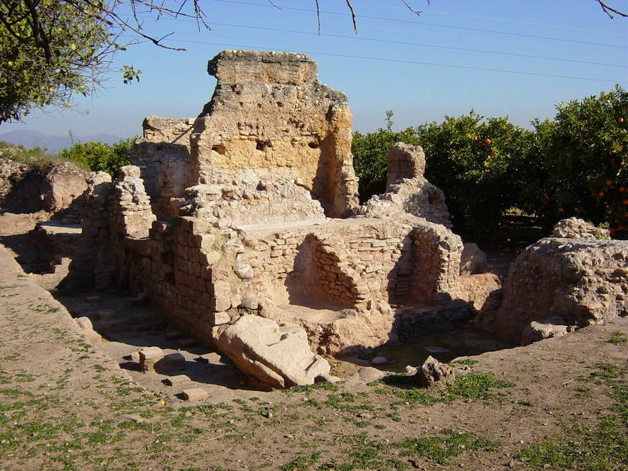 Villa Romana de L'Horta Vella en Bétera (Valencia). Los restos hayados se identifican como parte de las termas romanas de la villa rústica que se cree existió allí. 