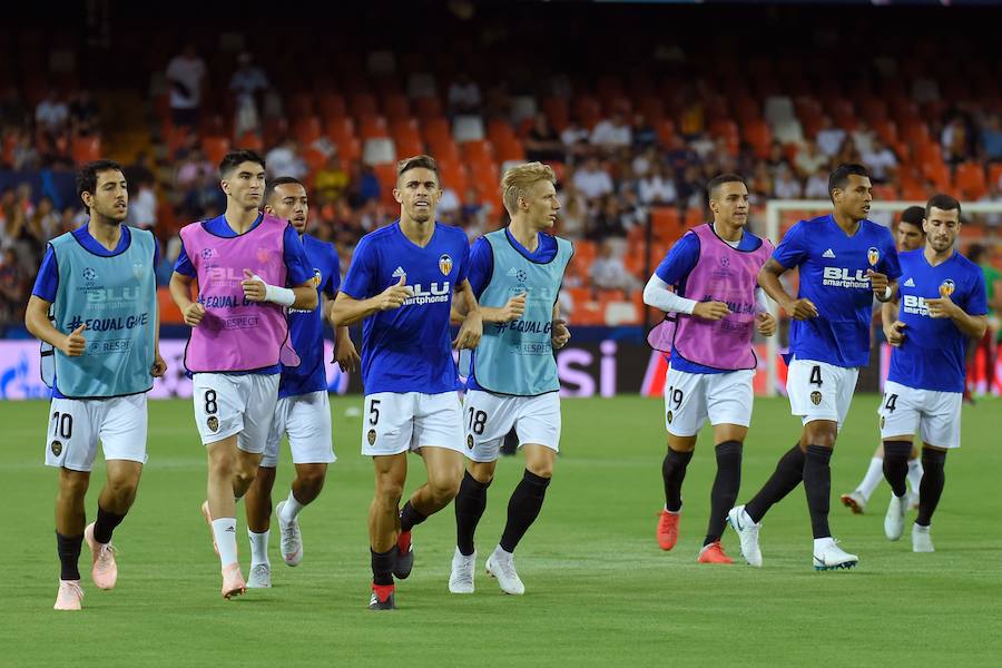 Estas son las mejores imágenes del partido de la primera jornada de Champions en Mestalla