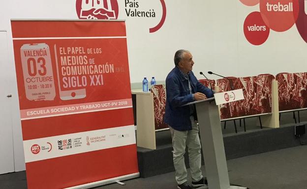 Pepe Álvarez, Secretario General de UGT, en Valencia. 