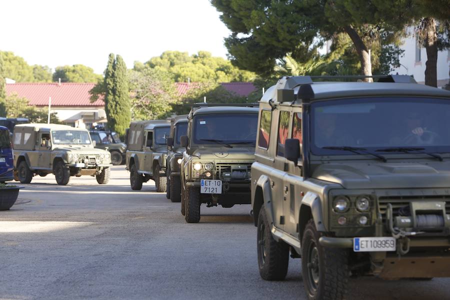 Fotos: Fotos del convoy militar que sale de Paterna rumbo a una guerra simulada en Noruega