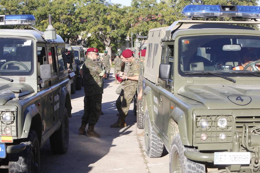 Fotos: Fotos del convoy militar que sale de Paterna rumbo a una guerra simulada en Noruega