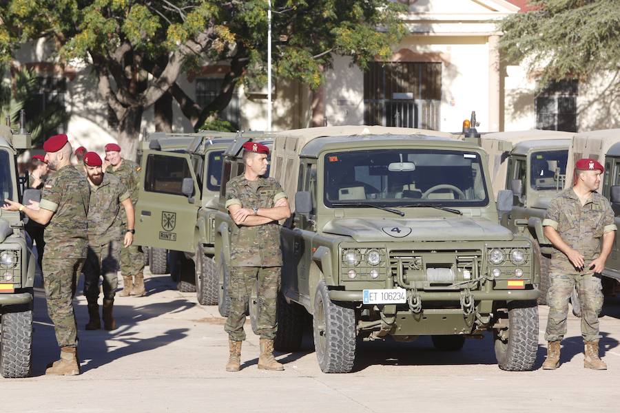 Fotos: Fotos del convoy militar que sale de Paterna rumbo a una guerra simulada en Noruega