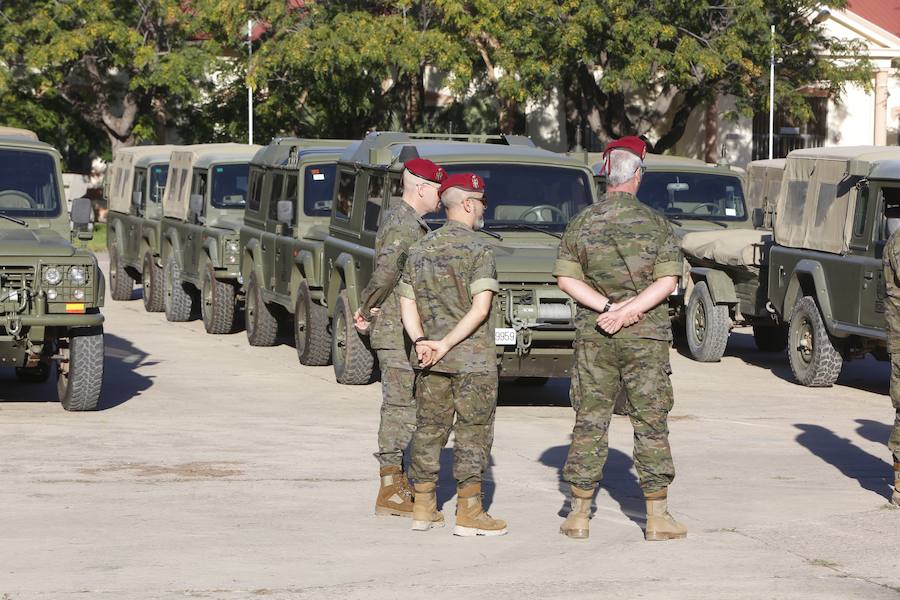 Fotos: Fotos del convoy militar que sale de Paterna rumbo a una guerra simulada en Noruega