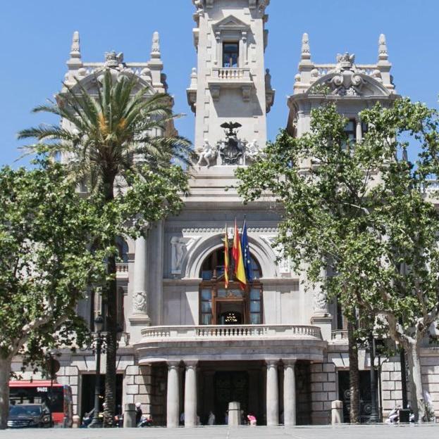 Fachada del Ayuntamiento de Valencia.