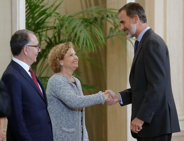 El Rey recibe a la junta del Colegio de Registradores
