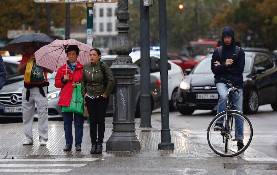 La ciudad de Valencia durante el temporal de gota fría.