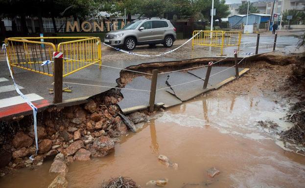 La lluvia se ha cebado en Castellón. 