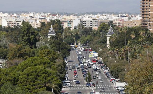 Paseo de la Alameda de Valencia. 