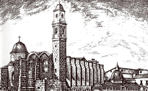 Convento de San Francisco, edificio que corrió peor suerte que el de Santo Domingo. Se ubicaba en las inmediaciones de la plaza del Ayuntamiento, cerca del camino de Ruzafa.