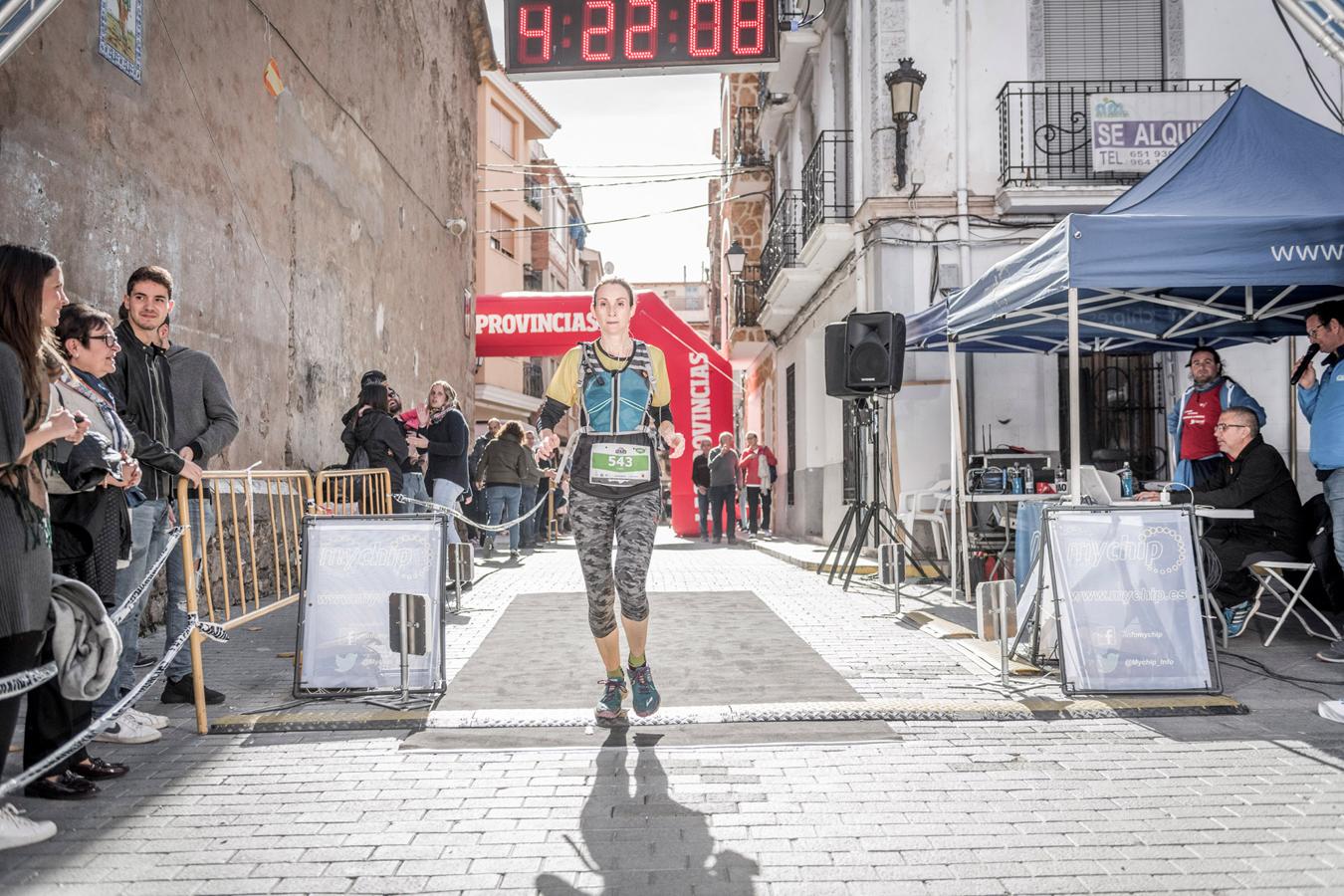 Galería de fotos de la llegada a meta de la carrera de 30 kilómetros del Trail de Montanejos 2018