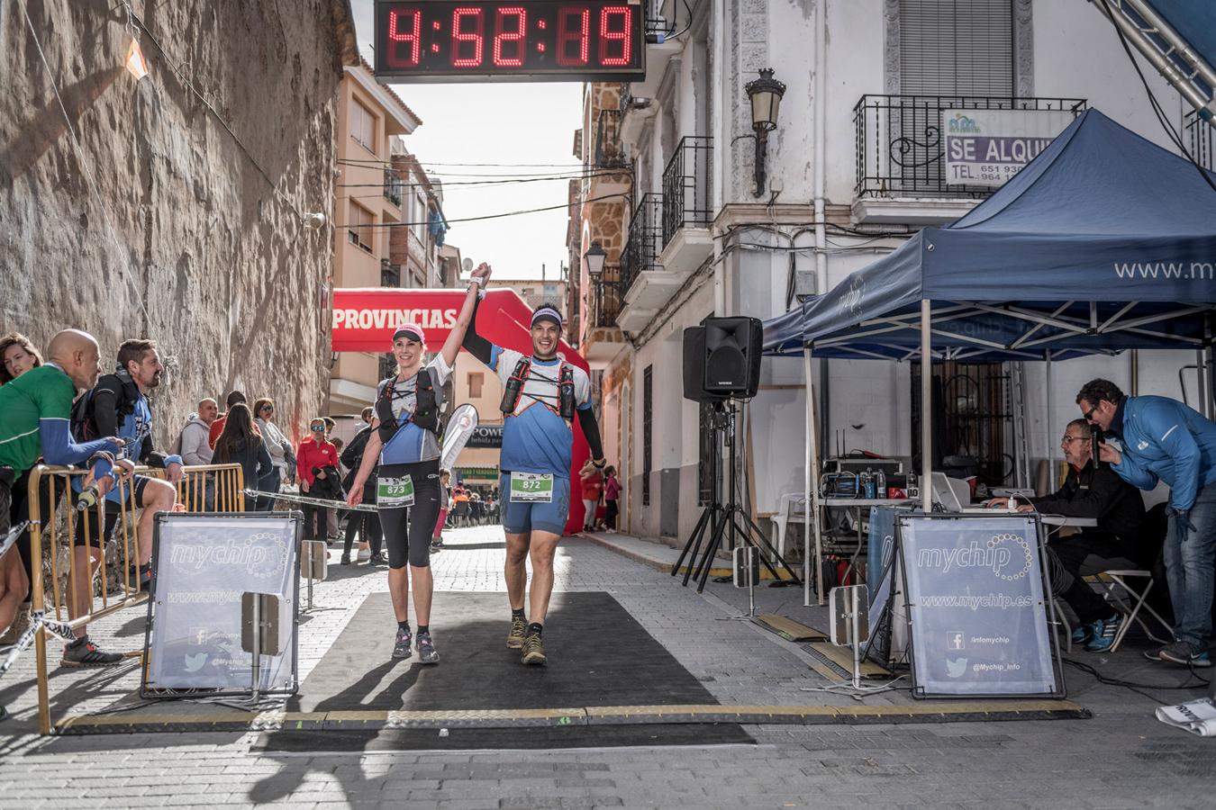 Galería de fotos de la llegada a meta de la carrera de 30 kilómetros del Trail de Montanejos 2018