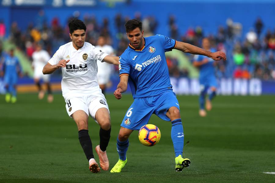 Estas son las imágenes que deja el paso del conjunto blanquinegro por el Coliseum Alfonso Pérez para enfrentarse a los de Pepe Bordalás