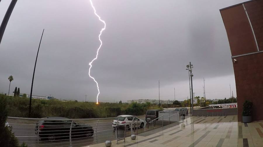 Rayo en Gandia.