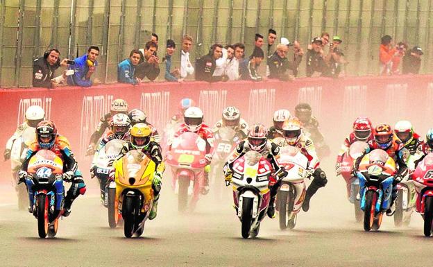 2012. La carrera de Moto3, bajo la lluvia.