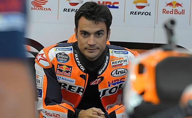 Dani Pedrosa, durante la primera sesión de entrenamientos en Cheste.