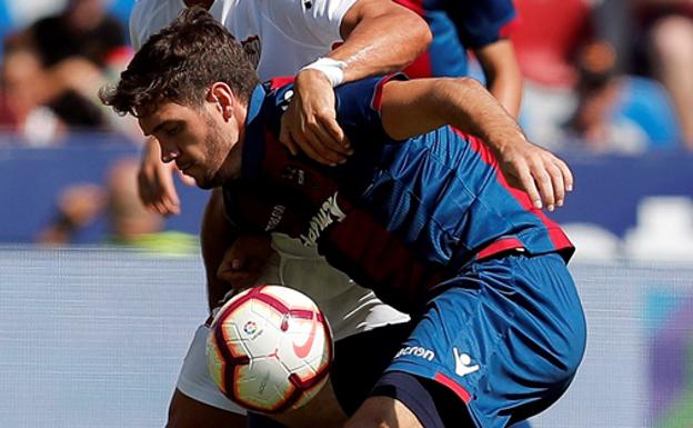 Vukcevic, en el partido contra el Sevilla.