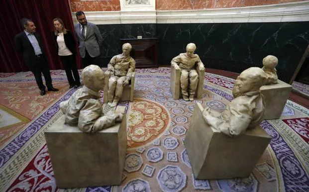 Obras de la Colección del Museo Reina Sofía por el 40 aniversario de la Constitución, en el Congreso de los Diputados. 