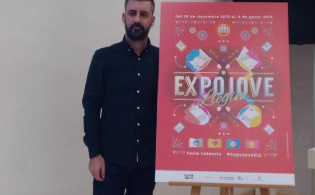 Cartel de Expojove obra de Rubén Darío Aledón, estudiante de Escuela de Arte Superior de Diseño