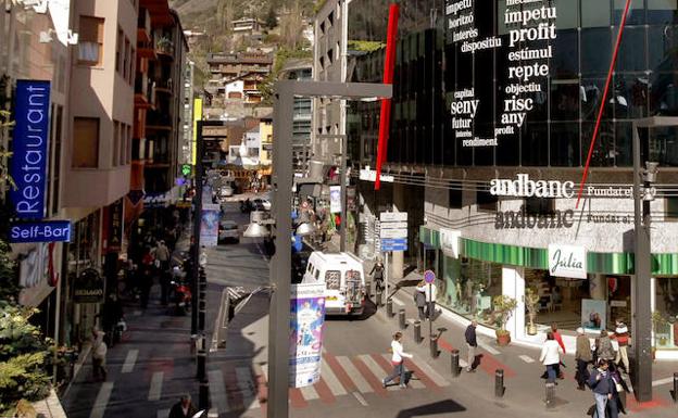 Avenida Meritxell en Andorra la Vella. 