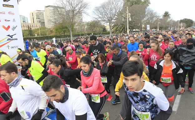 Momento de la salida de la 10K Valencia Ibercaja del año pasado. 