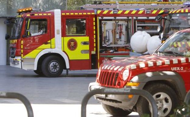 Camiones de Bomberos en Valencia.