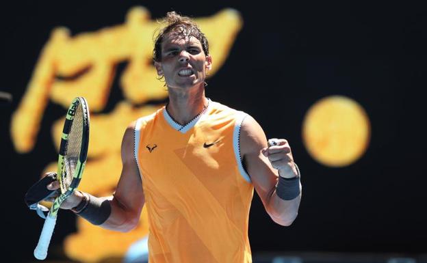 Rafa Nadal, durante el partido. 