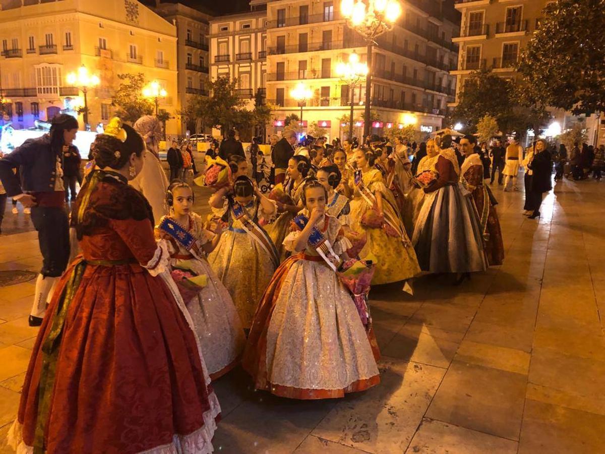 Marina y Civera visitan la Basilíca tras un intenso fin de semana que marca el inicio oficial de su reinado fallero