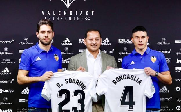 Rubén Sobrino y Facundo Roncaglia, nuevos fichajes del Valencia. 