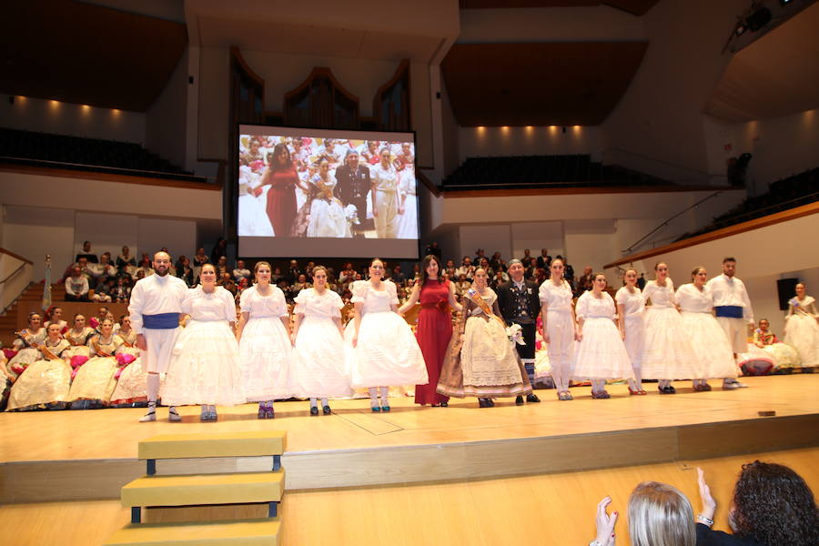 Las 46 fallas que conforman la agrupación del Marítimo celebraron en el Palau de la Música la exaltación de sus falleras mayores para las Fallas 2019. Al acto asistieron las falleras mayores de Valencia, Marina Civera y Sara Larrazábal. 