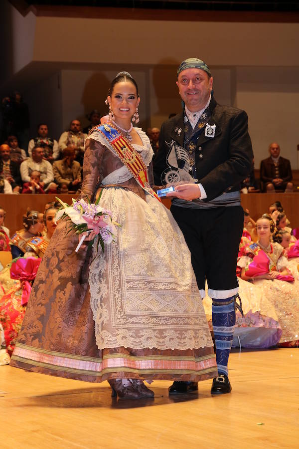 Las 46 fallas que conforman la agrupación del Marítimo celebraron en el Palau de la Música la exaltación de sus falleras mayores para las Fallas 2019. Al acto asistieron las falleras mayores de Valencia, Marina Civera y Sara Larrazábal. 