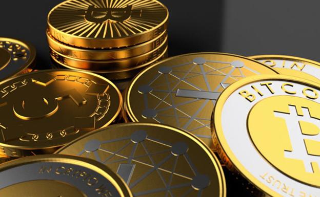 Figuración de Bitcoins, una de las criptomonedas.