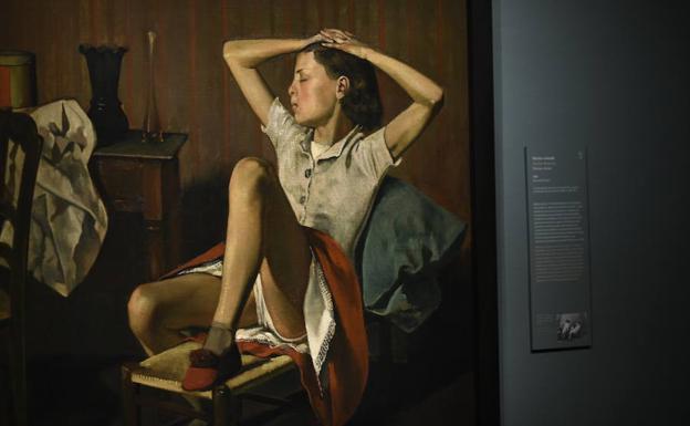 El cuadro de Balthus 'Thérèse soñando', este lunes, en el Museo Thyssen.