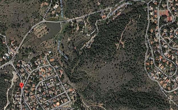 Zona donde se ha iniciado el fuego. 