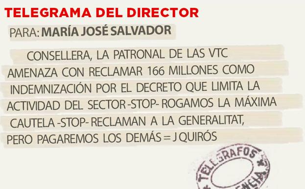 Telegrama para María José Salvador