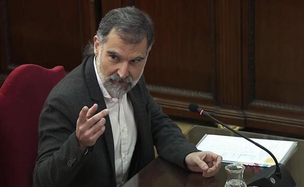 El presidente de Òmnium Cultural, Jordi Cuixart, en el juicio del 'procés'.