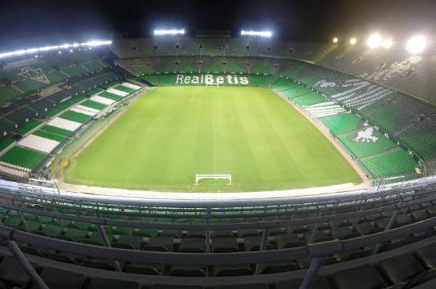 Estadio Benito Villamarín, la sede de la final de Copa entre Valencia y Barcelona.