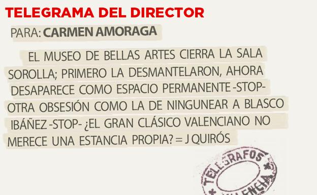 Telegrama para Carmen Amoraga
