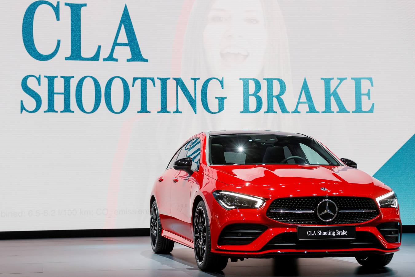 Presentación del nuevo Mercedes-Benz CLA Shooting Brake este martes durante la primera jornada abierta a la prensa del 89.º Salón Internacional del Motor de Ginebra (Suiza). 