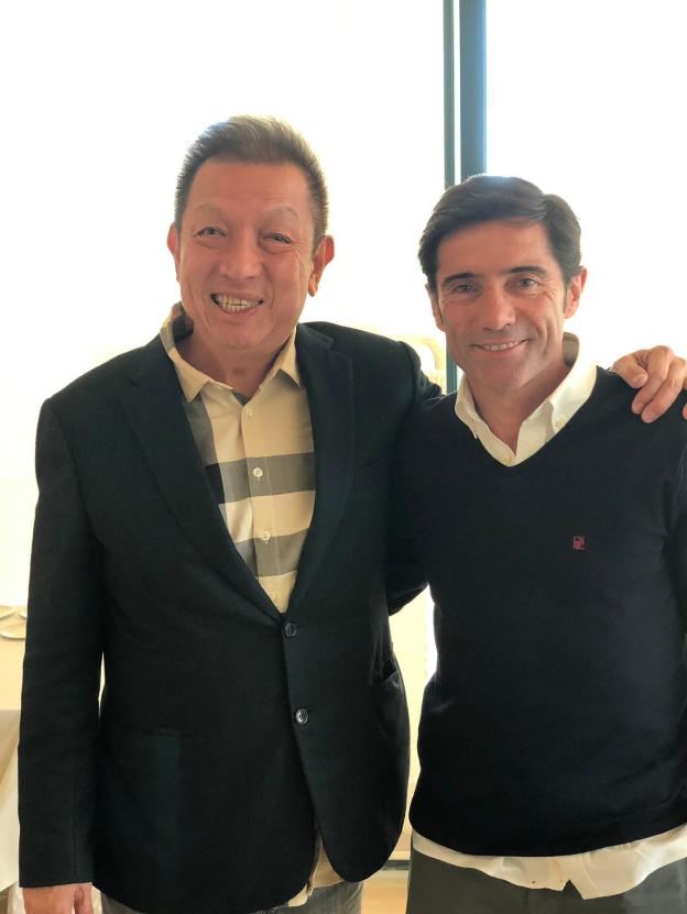 Lim y Marcelino, tras la reunión de ayer. 