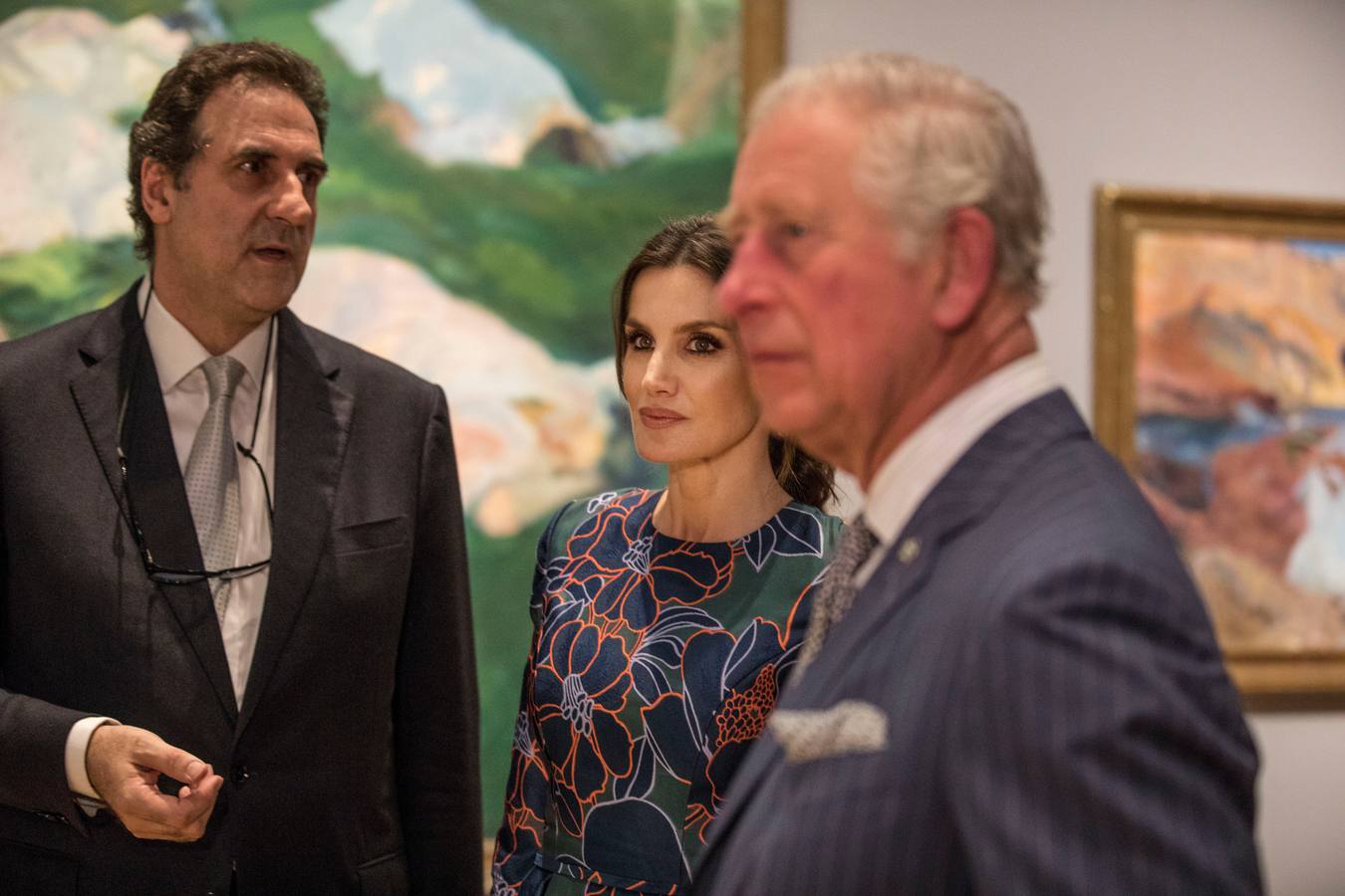 Fotos: La reina Letizia y el príncipe Carlos de Inglaterra inauguran exposición de Sorolla en la National Gallery