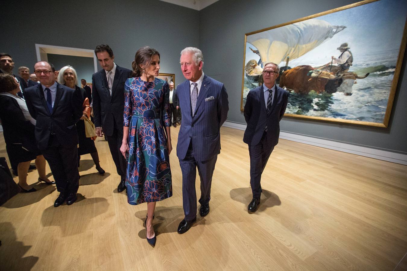 Fotos: La reina Letizia y el príncipe Carlos de Inglaterra inauguran exposición de Sorolla en la National Gallery