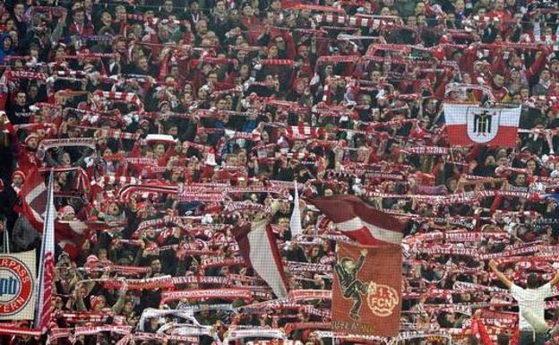Aficionados del Bayern de Múnich durante un partido. 