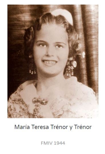 La primera fallera mayor infantil fue Teresa del Sacramento Agramunt y desde 1940 le han sucedido decenas de niñas que representaron a las Fallas con toda su alegría. Entre ellas, dos apellidos muy conocidos: Mari Carmen Martínez Bordiú Franco y Sonsoles Suárez Illana.