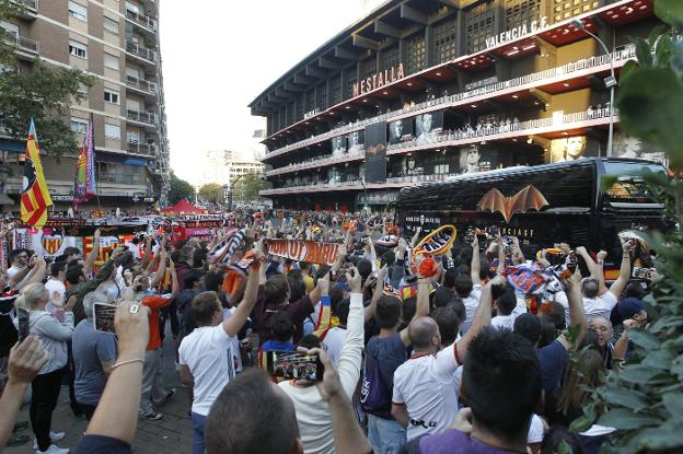 El estadio de Mestalla, en un día de partido. 