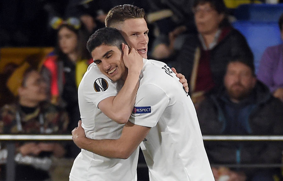 Las mejores fotos del partido de ida de cuartos de final de Europa League entre dos de los clubes de la Comunitat en el Estadio de la Cerámica