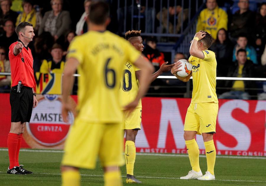 Las mejores fotos del partido de ida de cuartos de final de Europa League entre dos de los clubes de la Comunitat en el Estadio de la Cerámica